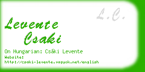levente csaki business card