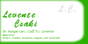 levente csaki business card